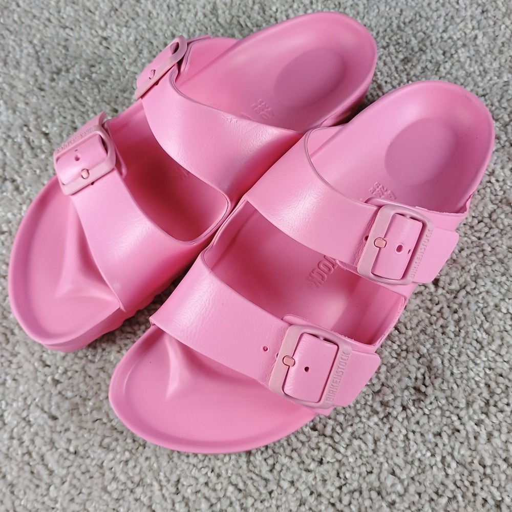 New Birkenstock Two Strap EVA Pink Sandals Women's Size 40 US 9 9.5